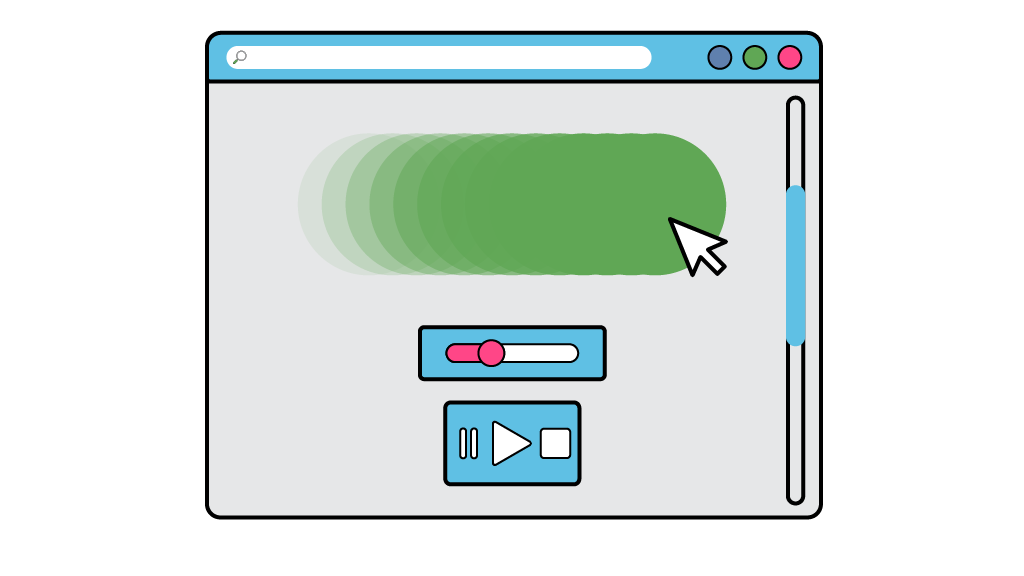 Animated web features