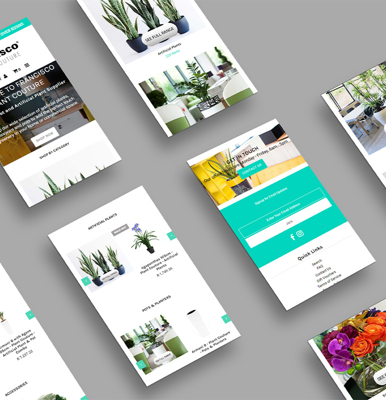 Plant Couture mockup eCommerce