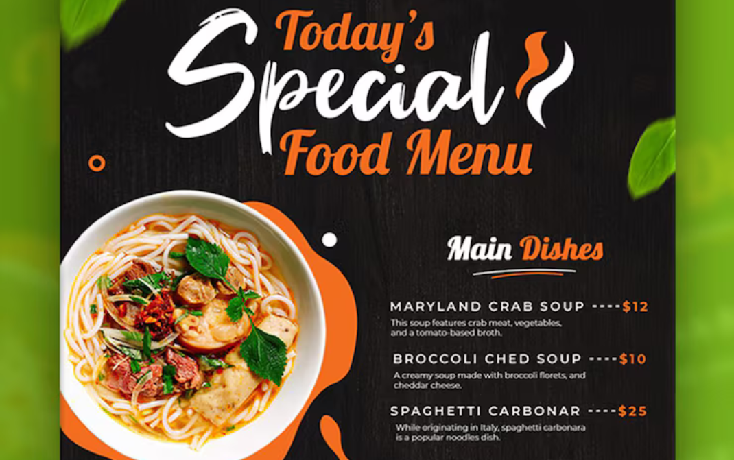 Create a Clear and Attractive Online Menu